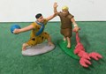 2 action figures van The Flintstones - the movie