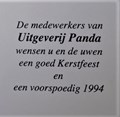 Marten Toonder - Wenskaart uitgeverij Panda 1994