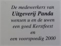 Marten Toonder - Wenskaart uitgeverij Panda 2000