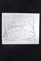 Franka - Originele tekening VW-Kever occasion