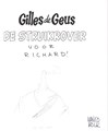 Gilles de Geus 0 - De struikrover, Hc+Dédicace
