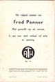 Fred Penner 14 - Fred Penner in Schim de Overwinnaar, Softcover, Eerste druk (1955) (A.T.H.)