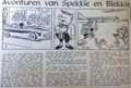 Spekkie en Blekkie - krantenuitgaves  - Avonturen van Spekkie en Blekkie, Krantenknipsel, Eerste druk (1960) (Leidse Courant)