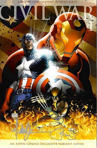 Civil War (Marvel) 1 - No. 1 - Signed by Michael Turner and Peter Steigerwald