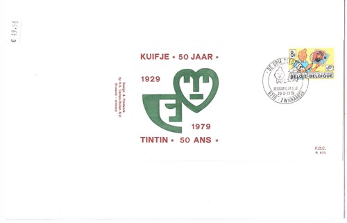 Kuifje - Eerste dag enveloppe - Kuifje 50 jaar 