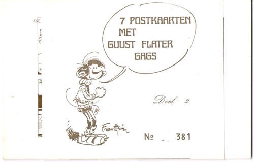 7 postkaarten met Guust Flater gags, deel 2