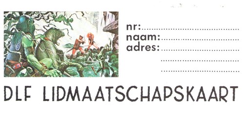 Don Lawrence Fanclub, Lidmaatschapskaart