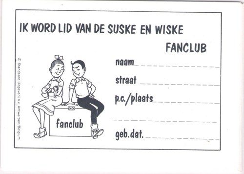 Ik word lid van de Suske en Wiske Fanclub