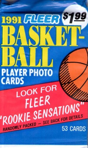 Basketball player photo cards 1991 - 5 packs