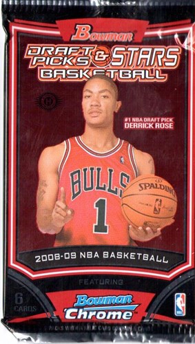 NBA 2008/09 Bowman Draft Picks & Stars Basketball Hobby - 1 pack
