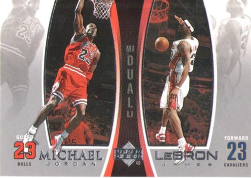 2005 UPPER DECK LEBRON JAMES Michael Jordan DUAL CARD LJMJ2