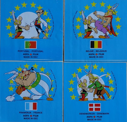 Asterix landenstickers Agfa Film