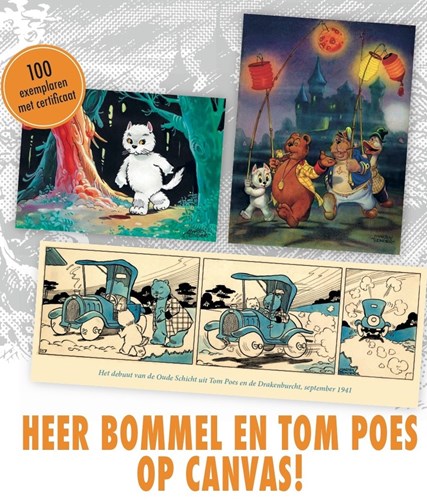 3x Heer Bommel en Tom Poes op canvas