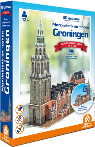 3D Gebouw - Martinikerk en -toren Groningen (140 stukjes)
