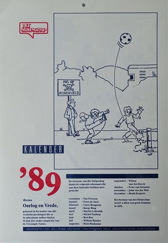 Stripschap kalender - 1989