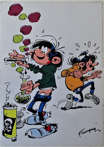 Sticker: Guust als chemicus