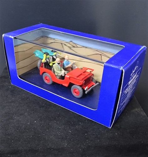 Kuifje modelauto 44 - De rode Jeep op de cover