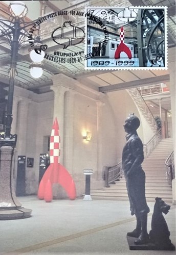 Kuifje - Postzegel - uitgave Belgisch stripcentrum
