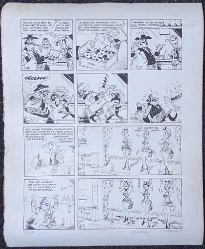 Lucky Luke - Genummerde en gesigneerde zeefdruk - Sarah Bernhardt - 