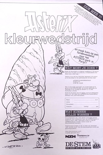 Asterix: Winkeliersposter: Kleurwedstrijd