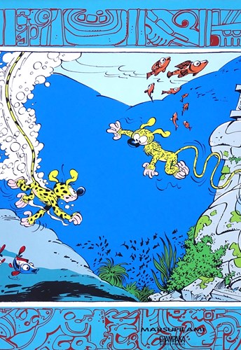 Franquin - Zeefdruk Marsupilami, Marsu Aquatique