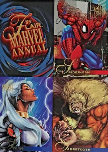 1995 Flair Marvel Annual Trading Cards - Uncut 4 Card Promo Sheet