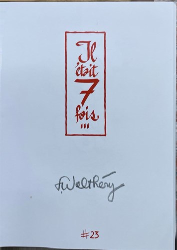 Walthery portfolio Il ' etait 7 fois #23 + dedicacé