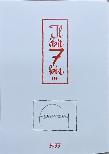 Hermann portfolio Il ' etait 7 fois #33 + dedicacé