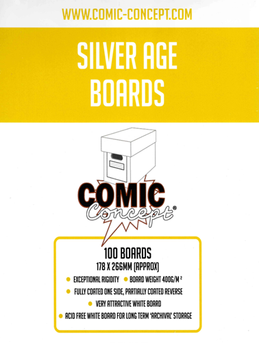 Comic Silver Age size backing boards (Comic-Concept) (100 stuks)