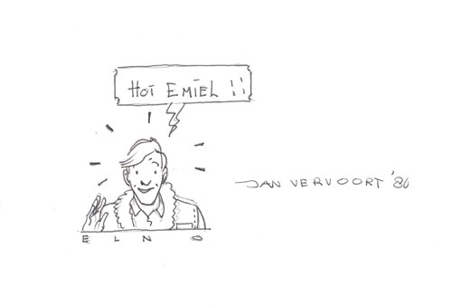 Jan Vervoort, originele tekening van Elno