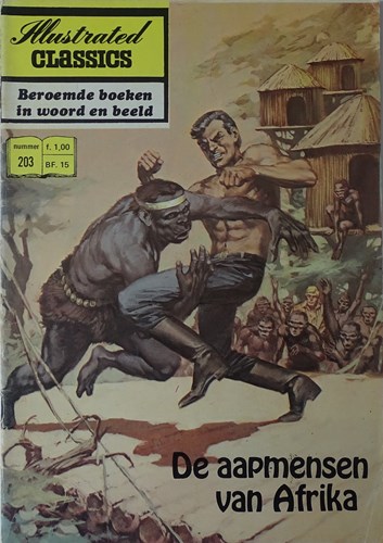 Illustrated Classics 203 - De aapmensen van Afrika, Softcover, Eerste druk (1973) (Classics Nederland (dubbele))