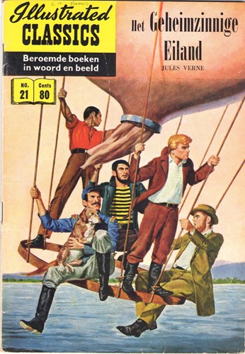 Illustrated Classics 21 - Het geheimzinnige eiland, Softcover, Eerste druk (1956) (Classics International)