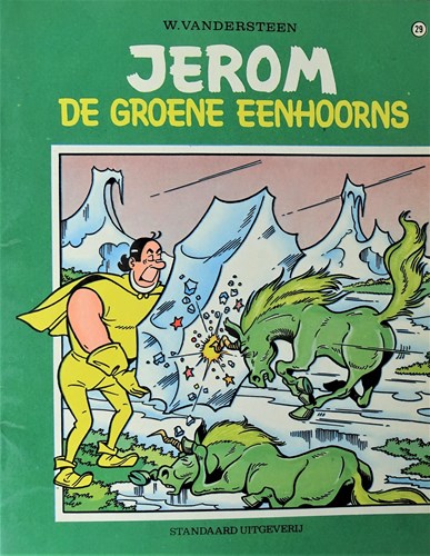 Jerom 29 - De groene eenhoorns, Softcover, Eerste druk (1969), Jerom - Standaard - 2e reeks (Standaard Uitgeverij)