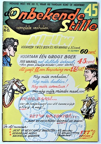 Lone Ranger / Onbekende Stille 68 - Jacht op Mexicaanse bandieten + Gevaarlijke kennis - + Nachtelijk sermoen, Softcover (A.T.H.)