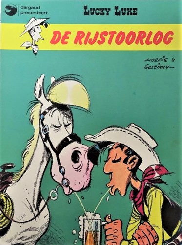 Lucky Luke - 2e reeks 8 - De rijstoorlog, Softcover, Eerste druk (1973) (Amsterdam Boek)