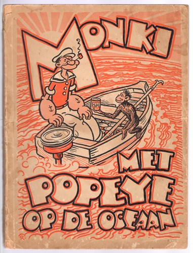 Monki 3 - Monki met Popeye op de oceaan, Softcover, Eerste druk (1949) (Spaarnestad)