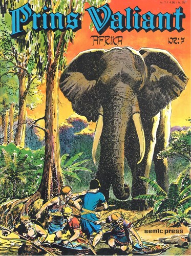 Prins Valiant - Junior Press  7 - Afrika, Softcover, Eerste druk (1976), Prins Valiant - Semic (Semic Press)
