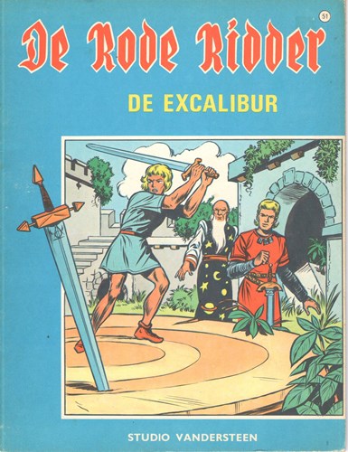 Rode Ridder, de 51 - De excalibur, Softcover, Eerste druk (1971), Rode Ridder - Ongekleurd reeks (Standaard Uitgeverij)