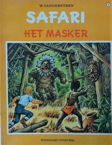 Safari 8 - Het masker, Softcover, Eerste druk (1971) (Standaard Uitgeverij)
