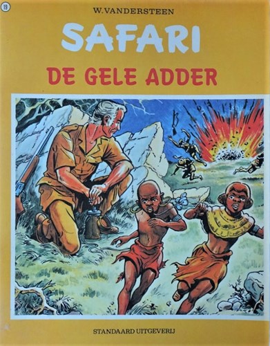 Safari 19 - De gele adder, Softcover, Eerste druk (1973) (Standaard Uitgeverij)