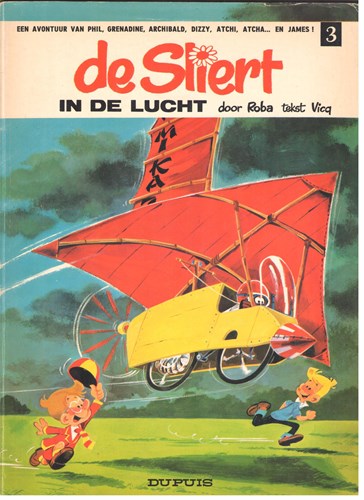 Sliert, de - 1e reeks Dupuis 3 - De Sliert in de lucht, Softcover, Eerste druk (1967) (Dupuis)