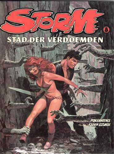 Storm 8 - Stad der verdoemden, Hardcover, Eerste druk (1982), Kronieken van de diepe wereld - Hc (Oberon)