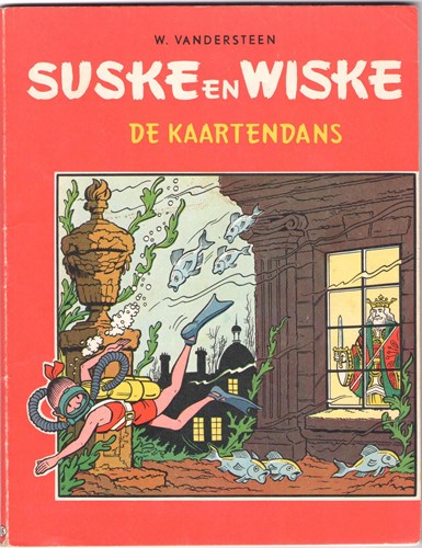 Suske en Wiske - Tweekleurenreeks Vlaams 46 b - De kaartendans, Softcover, Eerste druk (1962) (Standaard Boekhandel)