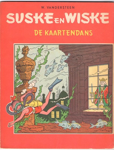 Suske en Wiske - Tweekleurenreeks Hollands 35 - De kaartendans, Softcover, Eerste druk (1962) (Standaard Boekhandel)