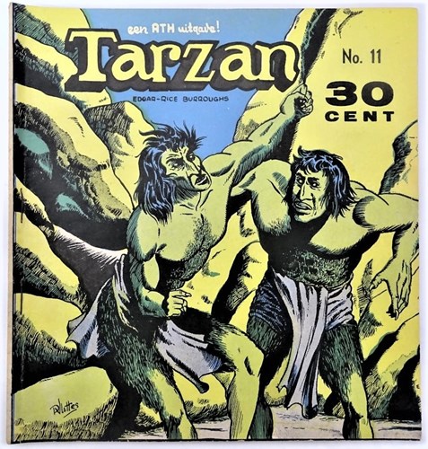 Tarzan - ATH 11 - De verzonken stad, Softcover, Eerste druk (1956) (A.T.H.)