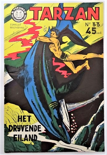 Tarzan - ATH 33 - Het drijvende eiland, Softcover, Eerste druk (1957) (A.T.H.)