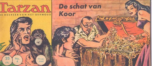 Tarzan - De Heerser van het Oerwoud 4 - De schat van Koor, Softcover, Eerste druk (1961) (Metropolis)