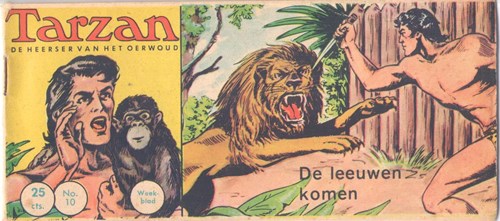 Tarzan - De Heerser van het Oerwoud 10 - De leeuwen komen, Softcover, Eerste druk (1961) (Metropolis)