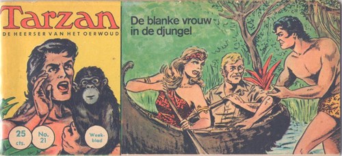 Tarzan - De Heerser van het Oerwoud 21 - Een blanke vrouw in de djungel, Softcover, Eerste druk (1962) (Metropolis)