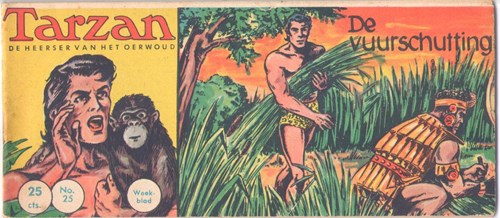 Tarzan - De Heerser van het Oerwoud 25 - De vuurschutting, Softcover, Eerste druk (1962) (Metropolis)